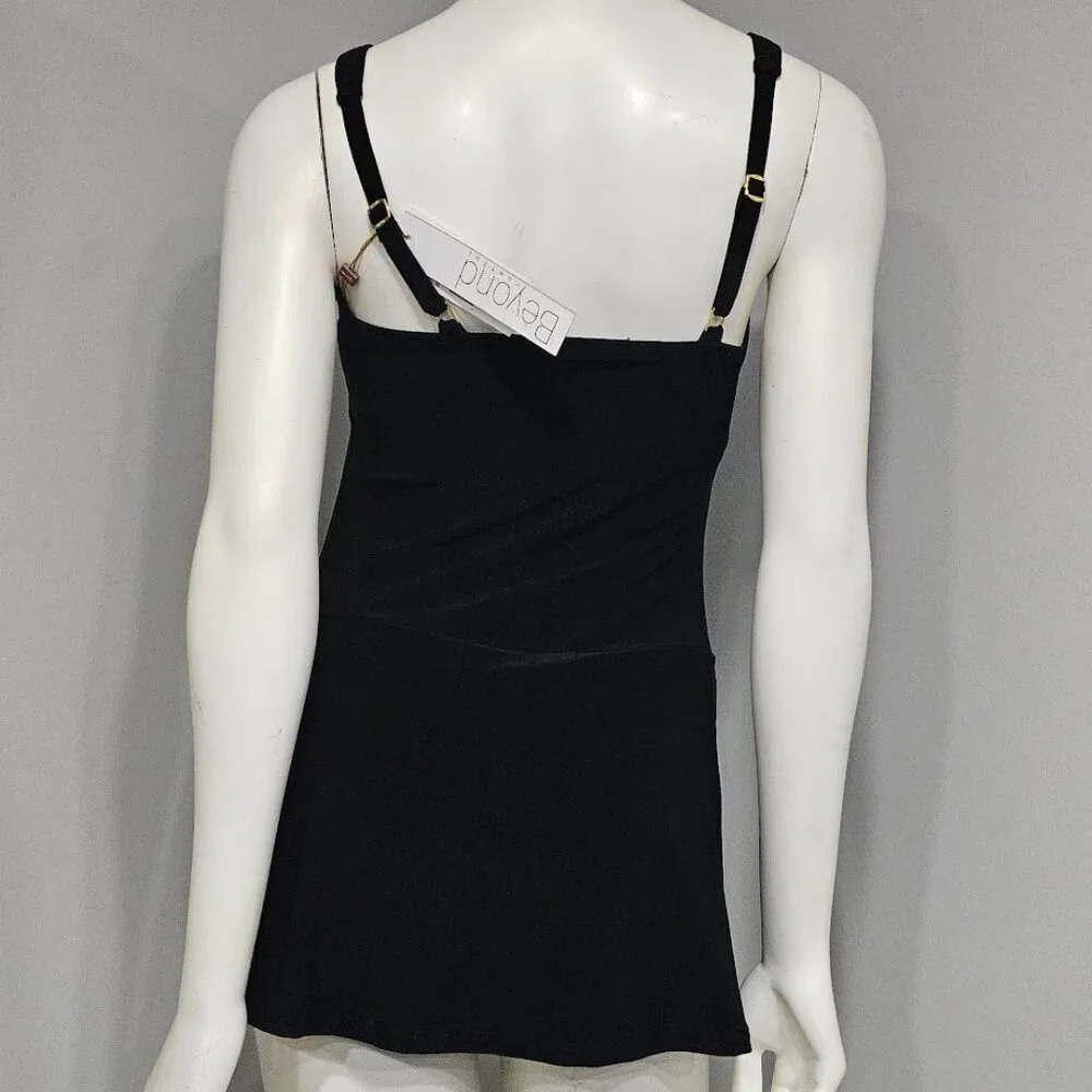 Beyond Control Grommet-Detail Square-Neck Swim Dress - Picture 6 of 16